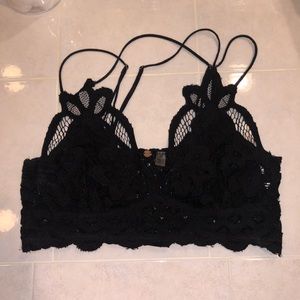 Free People black Adella bralette Small